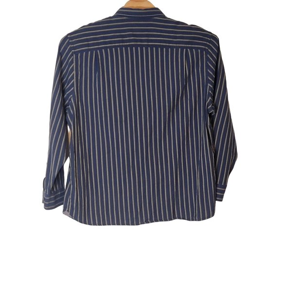 Tommy Bahama Button Down Island Modern Fit Flannel Shirt‎ Size XL Blue Stripes - Picture 2 of 6